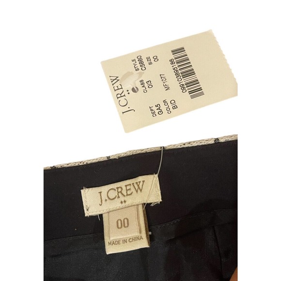 Womens JCrew NWT Skirt Short Ivory Geometric School Skirt 00 Classic Polka Dot - Picture 5 of 6